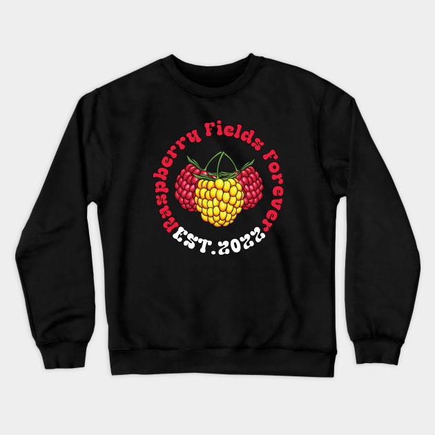 Raspberry Fields Forever Circle Logo Crewneck Sweatshirt by Rodden Reelz